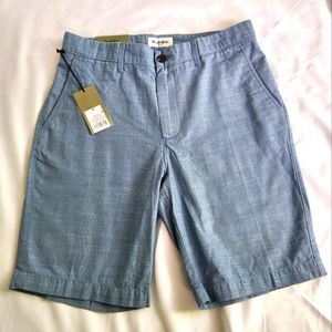 Mens Flat-Front Shorts Size 30 (9.0" Inseam) Linden Short Light Blue NWT